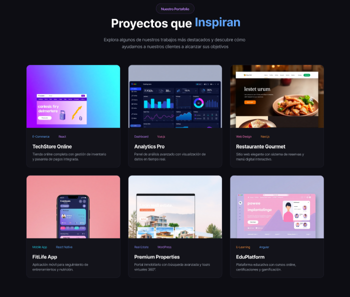 Inspiración visual para productos digitales