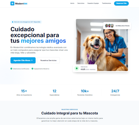 Desarrollo visual para apps y landing pages